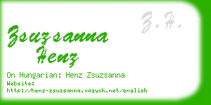 zsuzsanna henz business card